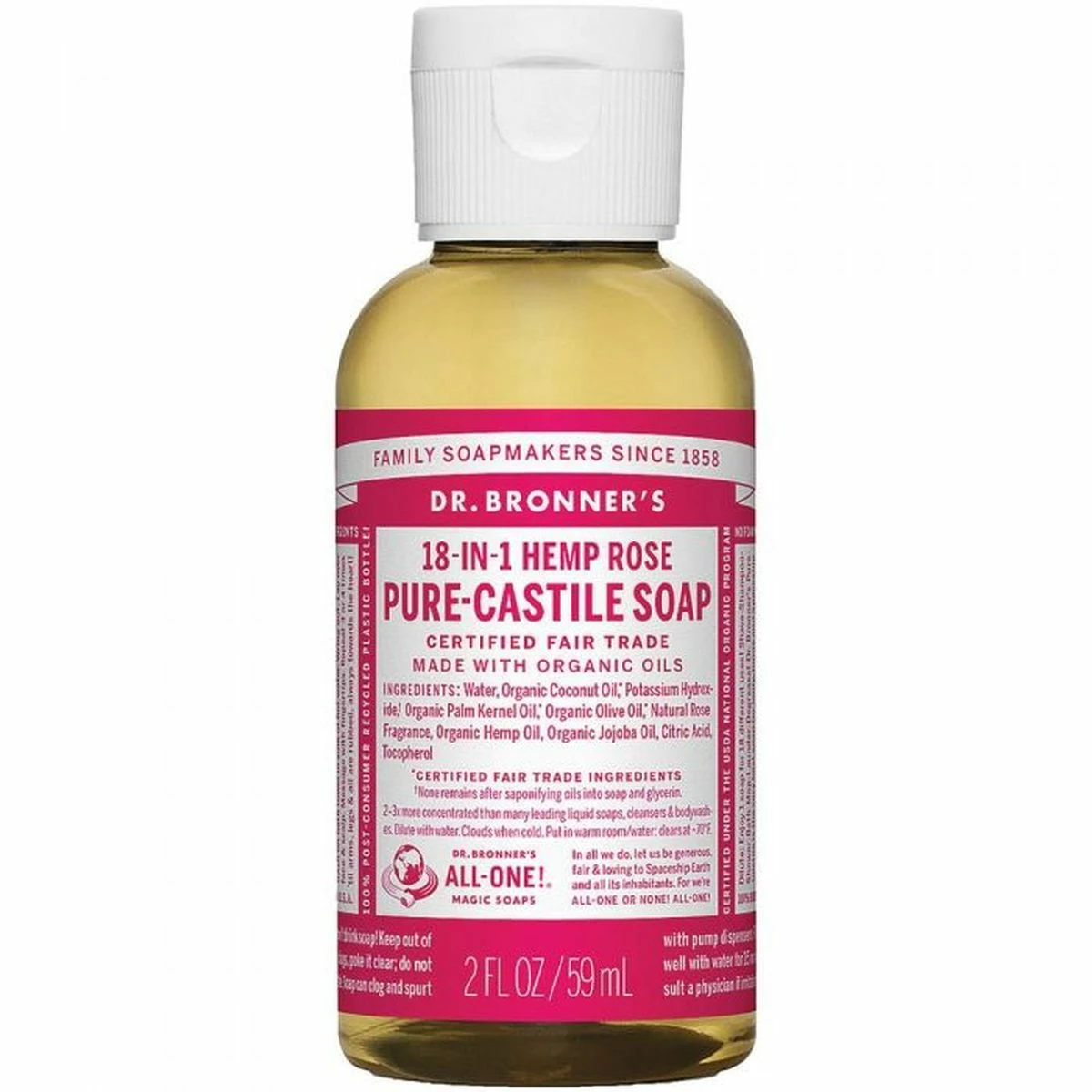 Dr. Bronner's Soap - Rose 1 Dr. Bronner's Soap - Rose