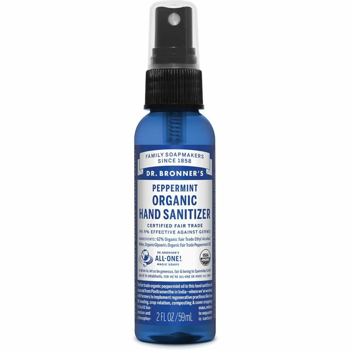 Dr. Bronner's Peppermint Hand Sanitizer 1 Dr. Bronner's Peppermint Hand Sanitizer